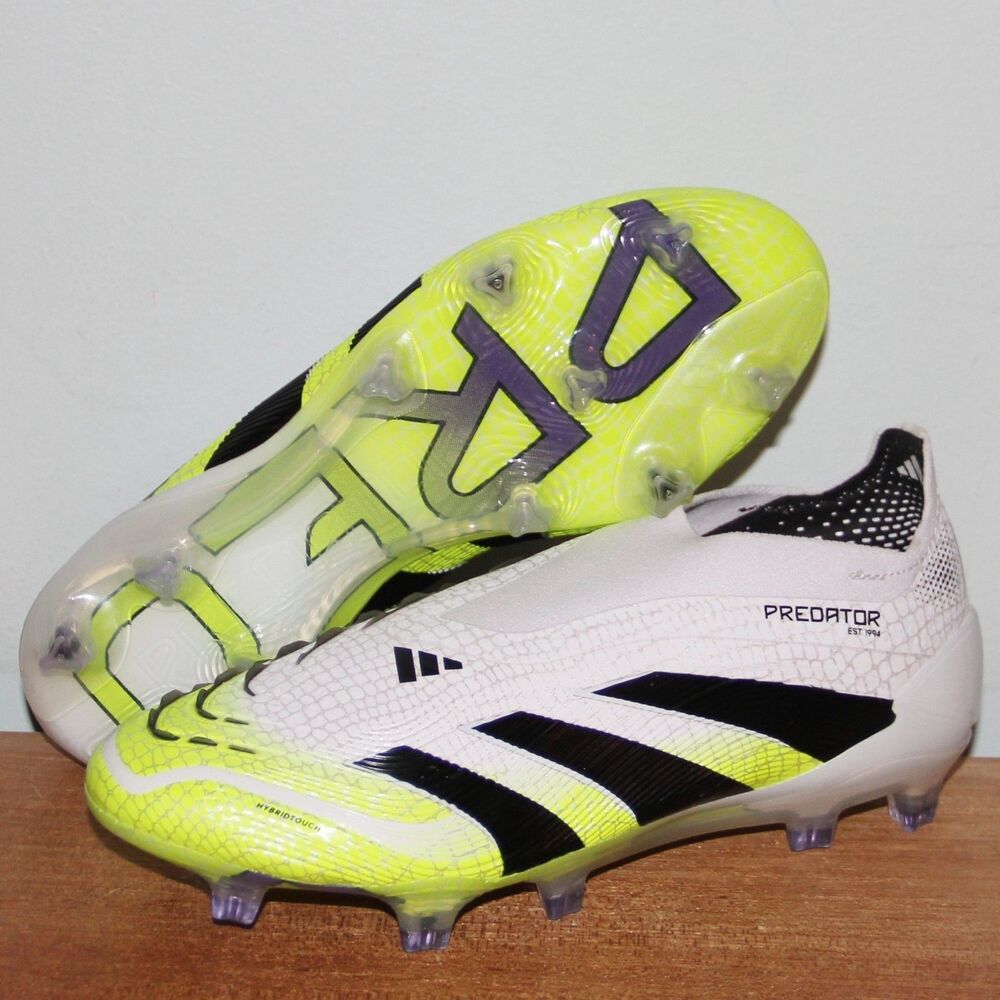 Adidas Predator Elite Laceless LL FG Soccer Cleats Mens 4 Womens 5 White